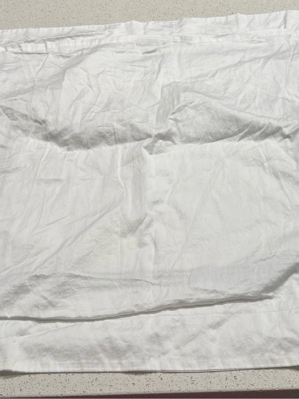 Restoration Hardware White Pillow Sham with Gray Double-Stripe Border